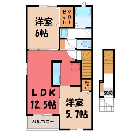 結城駅 徒歩14分 2階の物件間取画像